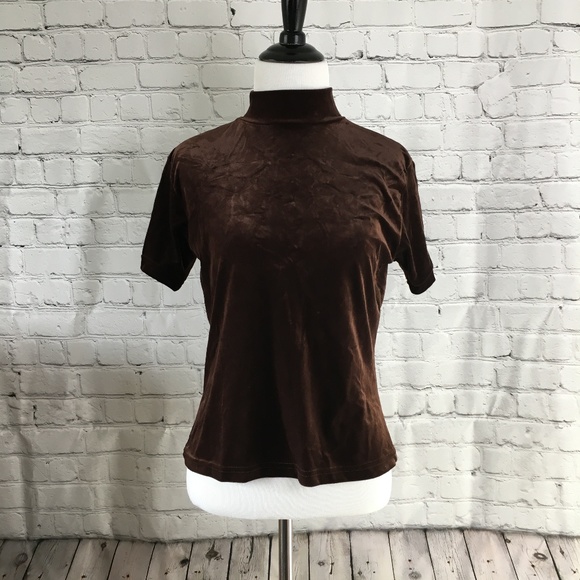 Vintage Henri Bendel Velvet Mock Turtle Neck - Picture 1 of 8